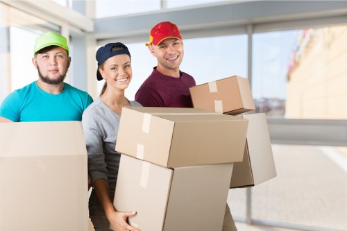 Removal crew coordinating a business move in Bayswater