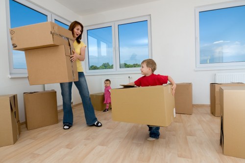 Furniture and boxes being loaded into a van for a local Bayswater relocation