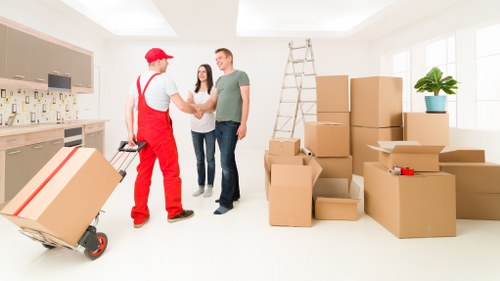 Bayswater man and van team handling boxes and furniture