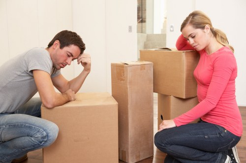 Removal team handling items carefully during a move