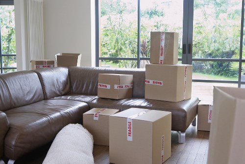 Boxes and household items prepared for transport in Bayswater